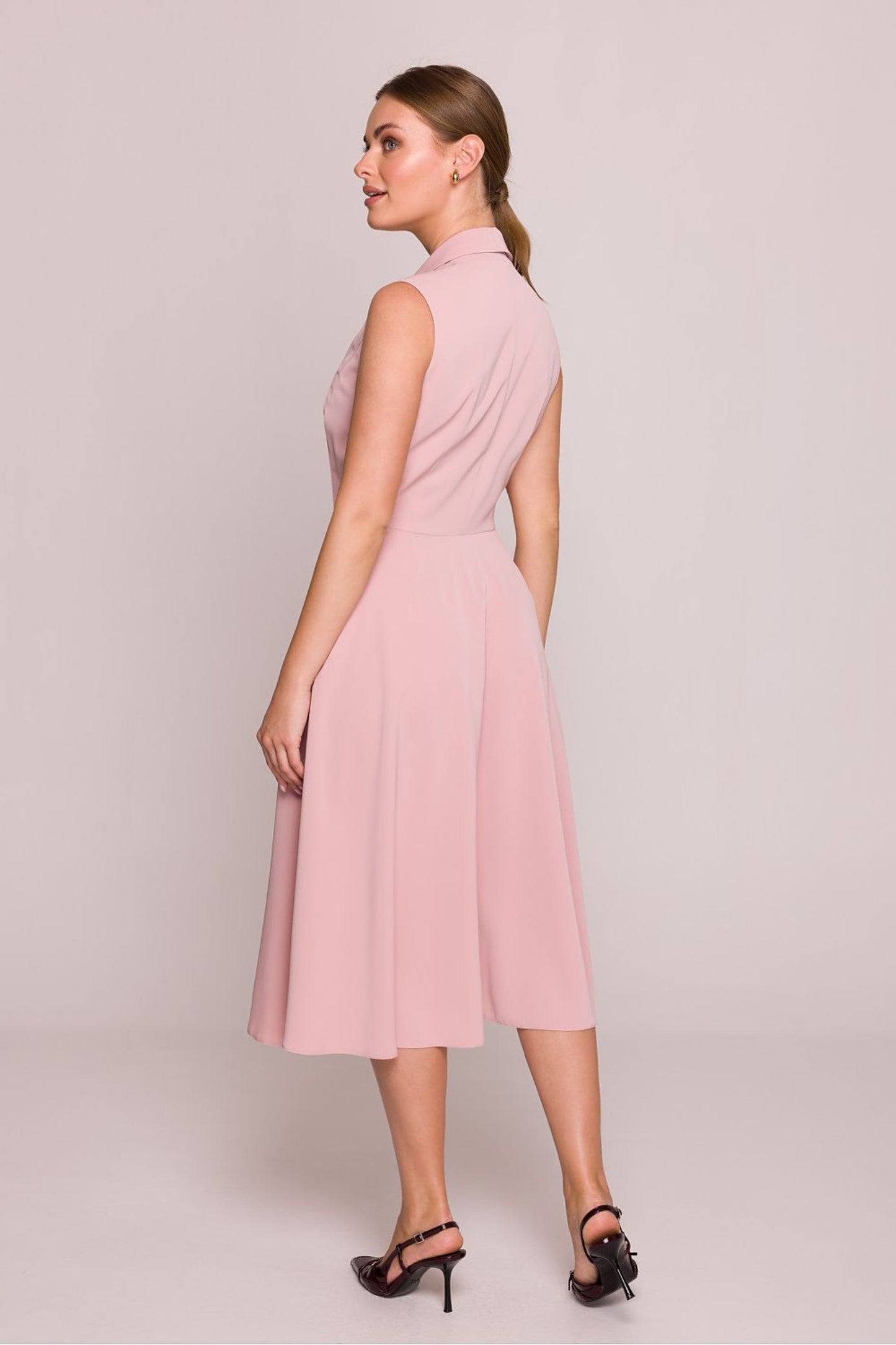 Vanyelle Pleated Dress – Pink