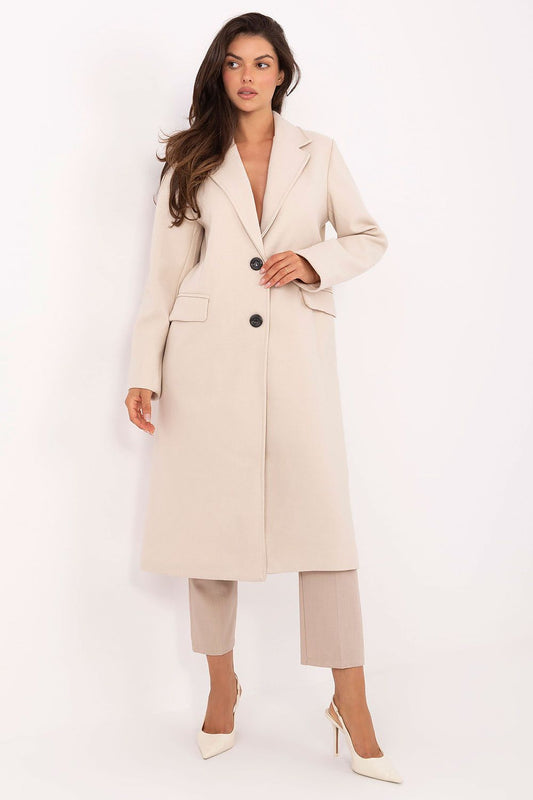 Aveline Longline Coat Beige